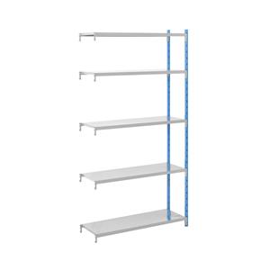 Inhaakstelling, met plaatstalen legborden, h x b x d = 1996 x 990 x 500 mm, aanbouwstelling