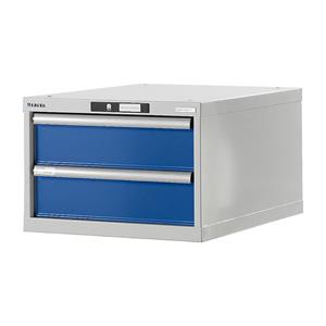 Lista Werkbank-Baukastensystem, Unterbauschrank Höhe 383 mm, 2 Schubladen enzianblau