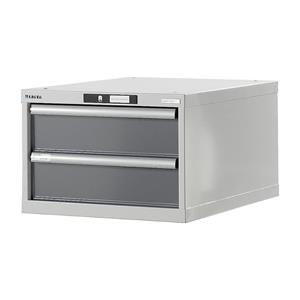 Lista Werkbank-Baukastensystem, Unterbauschrank Höhe 383 mm, 2 Schubladen graumetallic