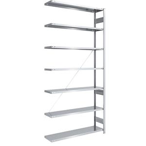 EUROKRAFTpro Grootvak-inhaakstelling, verzinkt, hoogte 3000 mm, veldlast 1700 kg, lichte constructie, aanbouwstelling, b x d = 1300 x 400 mm