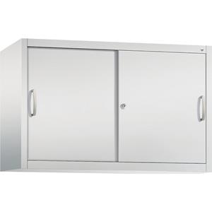 Cp ACURADO Aufsatzschrank mit Schiebetüren 1 Fachboden, HxBxT 790 x 1200 x 400 mm lichtgrau