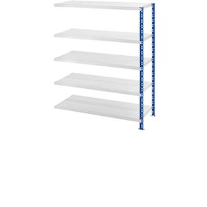 EUROKRAFTbasic Großfach-Steckregal mit Stahlblechböden Tiefe 700 mm Anbauregal, HxB 1820 x 1525 mm