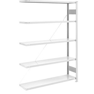 EUROKRAFTpro Grootvak-inhaakstelling, lichtgrijs RAL 7035, stellinghoogte 2000 mm, veldlast 1600 kg, aanbouwstelling, breedte x diepte = 1300 x 400 mm