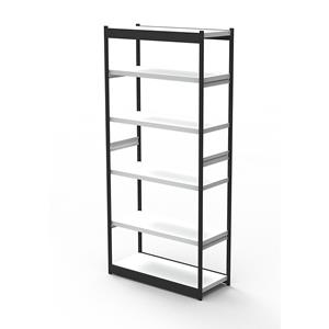 Kantoor-stellingsysteem, zonder achterwand, stellinghoogte 2250 mm, basisstelling, breedte x diepte = 750 x 400 mm
