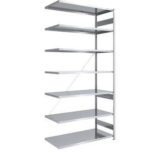 EUROKRAFTpro Grootvak-inhaakstelling, verzinkt, hoogte 3000 mm, veldlast 1700 kg, aanbouwstelling, b x d = 1300 x 800 mm