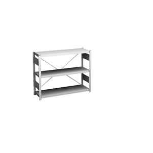 hofe Lage inhaakstelling, lichtgrijs, hoogte 825 mm, 3 legborden, basisstelling, legborddiepte 300 mm, vakdraagvermogen 150 kg