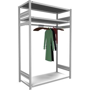 hofe Garderobe-inhaakstelling, h x b x d = 2000 x 1300 x 600 mm, basisstelling