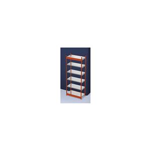 hofe Robuuste inhaakstelling, enkelzijdig, stellinghoogte 2500 mm, oranje / verzinkt, legbordbreedte 1025 mm, basisstelling, breedte x diepte = 1025 x 500 mm