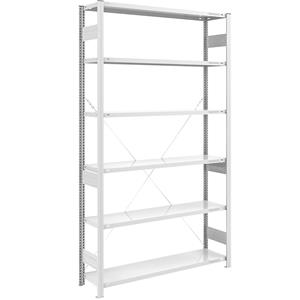 EUROKRAFTpro Grootvak-inhaakstelling, lichtgrijs RAL 7035, stellinghoogte 2500 mm, veldlast 2500 kg, basisstelling, breedte x diepte = 1300 x 400 mm