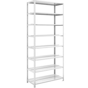 hofe Dossier-schroefstelling, lichtgrijs RAL 7035, stellinghoogte 2550 mm, dubbelzijdig, basisstelling, breedte x diepte = 1000 x 600 mm