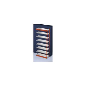 hofe Robuuste inhaakstelling, enkelzijdig, stellinghoogte 3000 mm, oranje / verzinkt, legbordbreedte 1325 mm, aanbouwstelling, breedte x diepte = 1325 x 500 mm