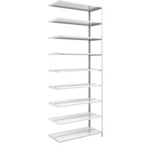 hofe Dossier-schroefstelling, lichtgrijs RAL 7035, stellinghoogte 2900 mm, dubbelzijdig, aanbouwstelling, breedte x diepte = 1000 x 600 mm