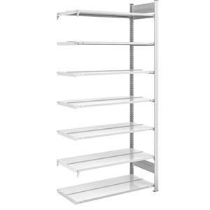 hofe Dossier-inhaakstelling, RAL 7035, stellinghoogte 2350 mm, dubbelzijdig, aanbouwstelling, b x d = 1000 x 600 mm