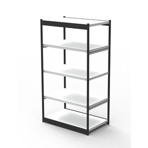 Kantoor-stellingsysteem, zonder achterwand, stellinghoogte 1900 mm, basisstelling, breedte x diepte = 1000 x 600 mm