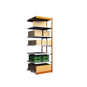 hofe Robuuste inhaakstelling, dubbelzijdig, stellinghoogte 3000 mm, oranje / verzinkt, legbordbreedte 1025 mm, aanbouwstelling, breedte x diepte = 1025 x 500 mm