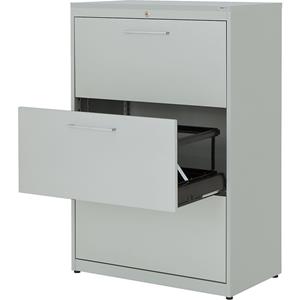 mauser Hangmappenkast, kunststof blad, 3 laden, 2 rijen, met sluitdemping, lichtgrijs / lichtgrijs / lichtgrijs