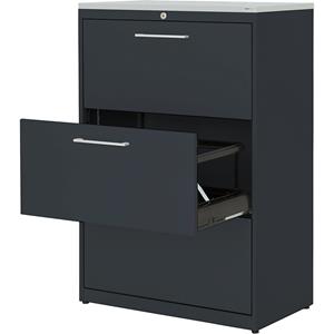 mauser Hangmappenkast, kunststof blad, 3 laden, 2 rijen, met sluitdemping, antracietgrijs / antracietgrijs / lichtgrijs