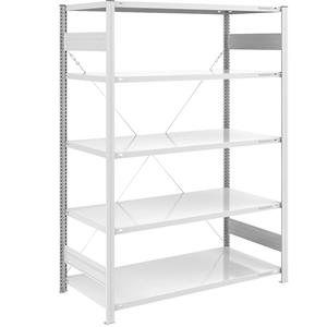 EUROKRAFTpro Grootvak-inhaakstelling, lichtgrijs RAL 7035, stellinghoogte 2000 mm, veldlast 1600 kg, lichte constructie, basisstelling, breedte x diepte = 1300 x 800 mm