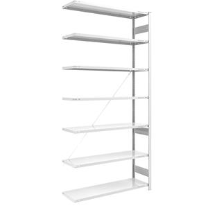 EUROKRAFTpro Grootvak-inhaakstelling, lichtgrijs RAL 7035, stellinghoogte 3000 mm, veldlast 1700 kg, aanbouwstelling, breedte x diepte = 1300 x 500 mm