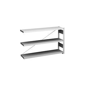 hofe Lage inhaakstelling, lichtgrijs, hoogte 825 mm, 3 legborden, aanbouwstelling, legborddiepte 300 mm, vakdraagvermogen 175 kg
