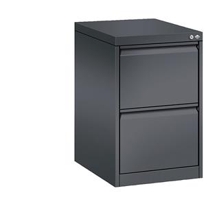C+P Hangmappenkast ACURADO, 1 rij, 2 laden, zwartgrijs