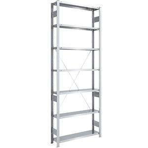 EUROKRAFTpro Magazijn inhaakstelling, verzinkt, lichte constructie, stellinghoogte 3000 mm, basisstelling, breedte x diepte = 1000 x 300 mm