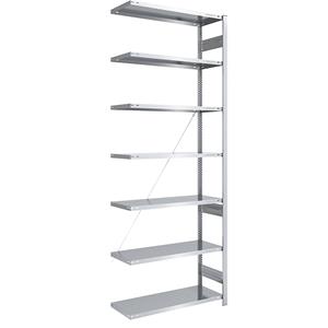 EUROKRAFTpro Magazijn inhaakstelling, verzinkt, middelzware constructie, stellinghoogte 3000 mm, aanbouwstelling, breedte x diepte = 1000 x 500 mm