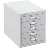 Bisley MultiDrawer™ 39er Serie DIN A4, 5 Schubladen lichtgrau