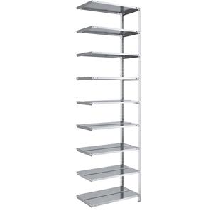 hofe Dossier-schroefstelling, verzinkt, stellinghoogte 2900 mm, dubbelzijdig, aanbouwstelling, breedte x diepte = 750 x 600 mm