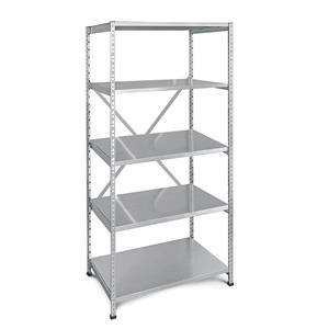 Industrie- en magazijnstelling, legbordbreedte 800 mm, 5 legborden, basisstelling met een diepte van 600 mm
