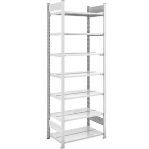 hofe Dossier-inhaakstelling, RAL 7035, stellinghoogte 2350 mm, dubbelzijdig, basisstelling, b x d = 750 x 600 mm