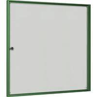 Vitrinekast voor binnen, voor formaat 3 x 2 A4, frame groen