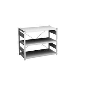 Hofe Sideboard-Steckregal, lichtgrau Höhe 825 mm, 3 Böden, Grundregal Bodentiefe 500 mm, Fachlast 140 kg