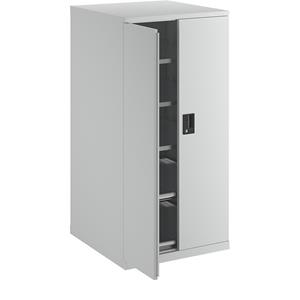 Lista Schubladenschrank mit Flügeltüren Höhe 1450 mm, 5 Böden, Traglast 75 kg lichtgrau