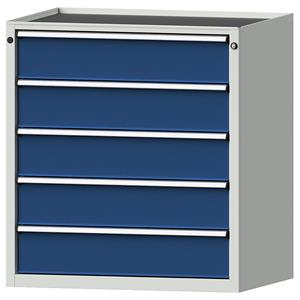 ANKE Schubladenschrank BxT 910 x 675 mm 5 Schubladen, Höhe 980 mm, Front enzianblau