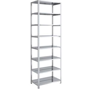 hofe Dossier-schroefstelling, verzinkt, stellinghoogte 2550 mm, dubbelzijdig, basisstelling, breedte x diepte = 750 x 600 mm