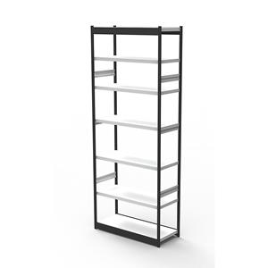Kantoor-stellingsysteem, zonder achterwand, stellinghoogte 2600 mm, basisstelling, breedte x diepte = 1000 x 400 mm