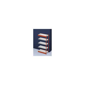 hofe Robuuste inhaakstelling, enkelzijdig, stellinghoogte 2000 mm, oranje / verzinkt, legbordbreedte 1025 mm, aanbouwstelling, breedte x diepte = 1025 x 500 mm