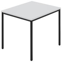 Rechtecktisch, Vierkantrohr BxT 800 x 800 mm grau / anthrazit