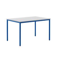 EUROKRAFTbasic Multifunctionele tafel, h x b x d = 720 x 1200 x 800 mm, blad lichtgrijs, frame gentiaanblauw