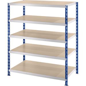 EUROKRAFTbasic Großfach-Steckregal mit Spanplatten-Böden Tiefe 800 mm Grundregal, HxB 1820 x 1550 mm