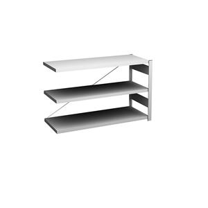 Hofe Sideboard-Steckregal, lichtgrau Höhe 825 mm, 3 Böden, Anbauregal Bodentiefe 500 mm, Fachlast 185 kg