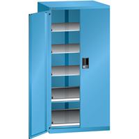 Lista Schubladenschrank mit Flügeltüren Höhe 1450 mm, 5 Böden, Traglast 200 kg lichtblau