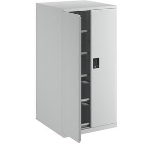 Lista Schubladenschrank mit Flügeltüren Höhe 1450 mm, 5 Böden, Traglast 200 kg lichtgrau
