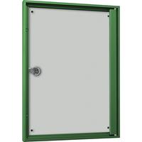 Schaukasten für innen für Format 1 x DIN A4 Rahmen grün