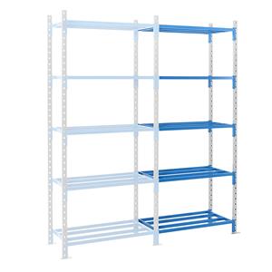 Inhaakstelling met buizenlegborden, stellinghoogte 2496 mm, legbordbreedte 960 mm, aanbouwstelling, legborddiepte 595 mm