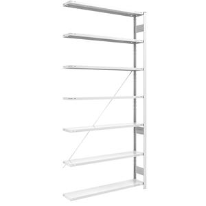 hofe Grootvak-inhaakstelling, hoogte 3000 mm, aanbouwstelling, vakdraagvermogen 175 kg, lichtgrijs