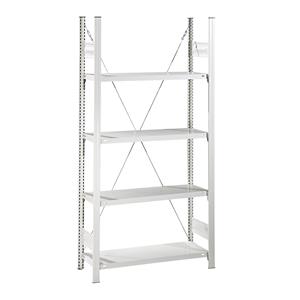 EUROKRAFTpro Hygiene-Steckregal Regalhöhe 2000 mm, 4 Fachböden BxT 1025 x 385 mm, Grundregal