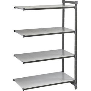 Kunststof inhaakstellingsysteem, legbord b x d = 680 x 540 mm, aanbouwstelling, breedte 720 mm, legbord glad