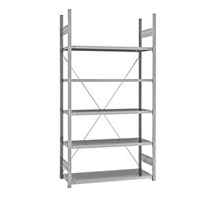 EUROKRAFTpro Fachboden-Steckregal, verzinkt Regalhöhe 2350 mm, Fachbodenbreite 1215 mm Grundregal, Fachbodentiefe 550 mm